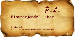 Platzerjanó Libor névjegykártya